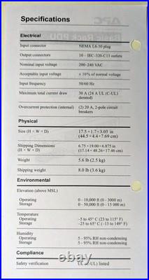 Schneider Electric APC Basic Rack PDU Model AP9571A power distribution strip