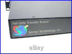 Server Tech PDU ATS PTTS-H008-0-02M Transfer Switch 20A 110V-240V 8x C13 2x C19