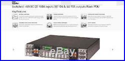 Server Tech Sentry 48DCWB 48V Dual 100A (8) 10A (4) 70A Outputs Remote PDU NIB