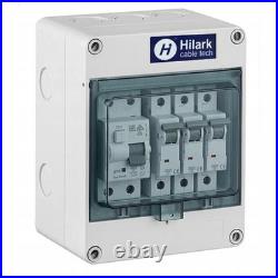 Surface-mounted construction site power distribution box IP65 with