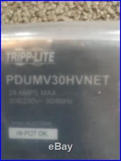 TRIPP LITE PDUMV30HVNET PDU Switched 208V-240V 30A 24 Outlets, 20 C14, 4 C19 NEW