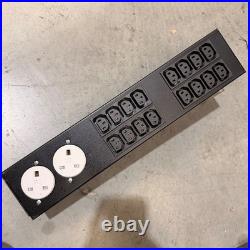 Used VDC 2U Power Distro 16A I/O 5x 13A 16x IEC 19 PA Rack MDU/PDU Distro Unit