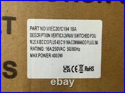 Vertical 24 Way Switched PDU 20 C13 4 C19 x2 units