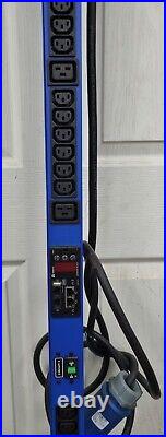 Vertiv Geist GI39742-B Vertical x36-C13 x6-C19 32A Single Phase PDU Blue