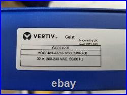 Vertiv Geist GI39742-B Vertical x36-C13 x6-C19 32A Single Phase PDU Blue